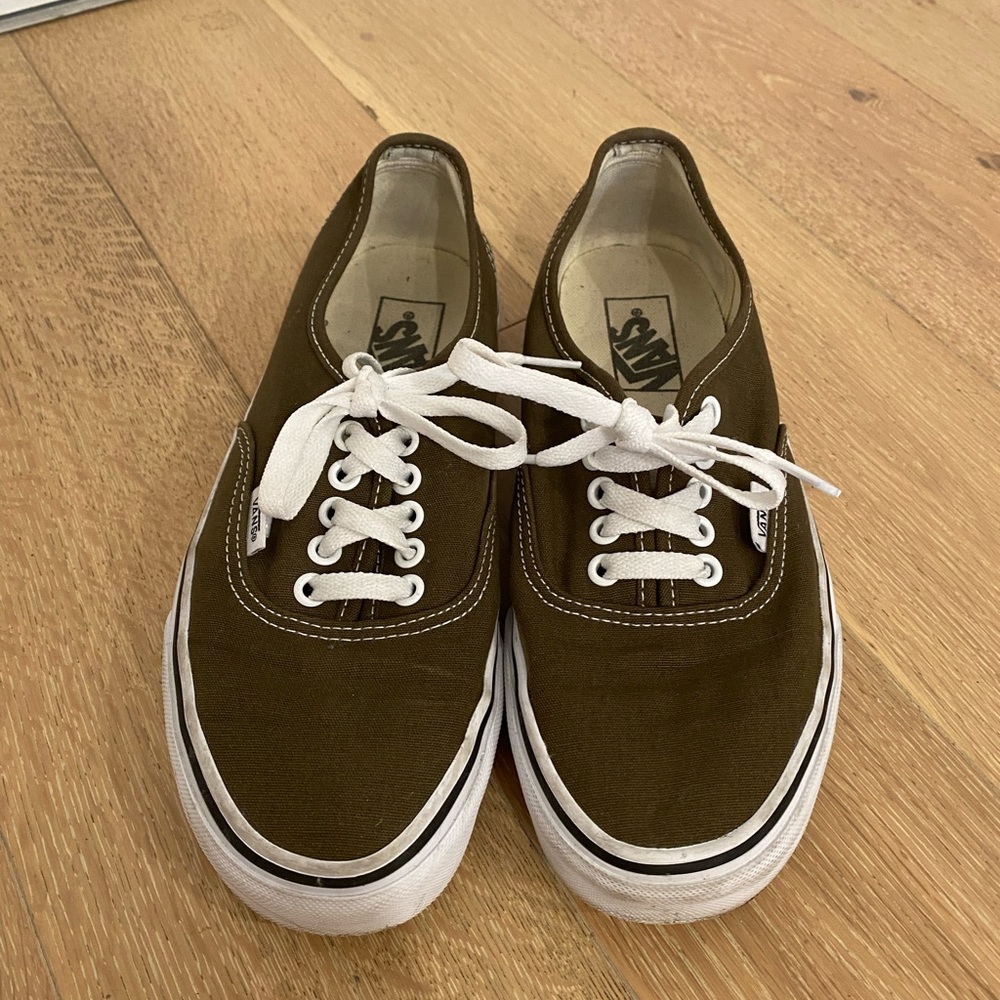 Olive Green Vans Lace-up Sneakers